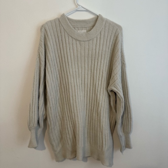 Aerie Buttercream Oversized Ribbed Sweater - Picture 3 of 7